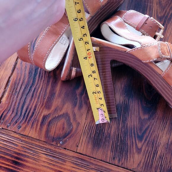 Coach Stephanie Heels Strappy Leather Sandals Sz 6 - Picture 7 of 9